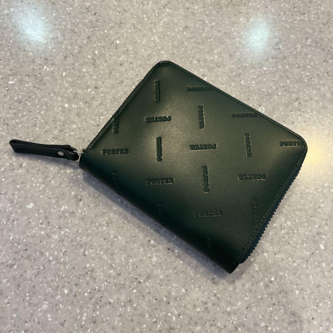 美品　ポーター　PORTER / ENCHASE WALLET グリーン
