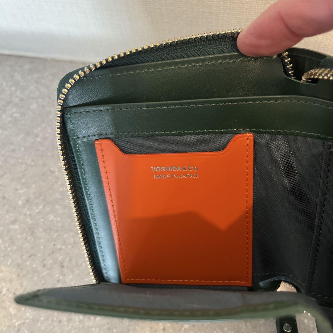 美品　ポーター　PORTER / ENCHASE WALLET グリーン