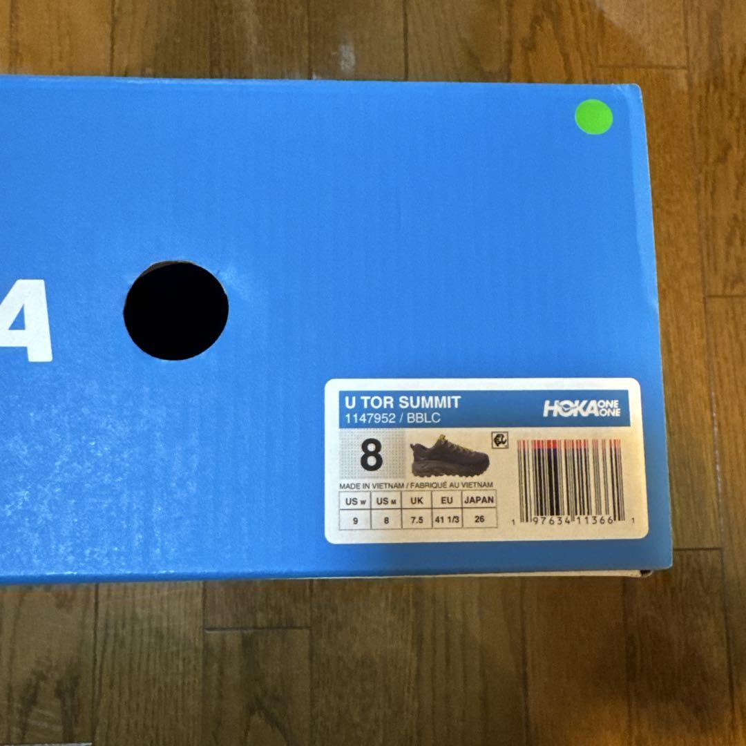 HOKA ONEONE U TOR SUMMIT サイズ8 箱付き
