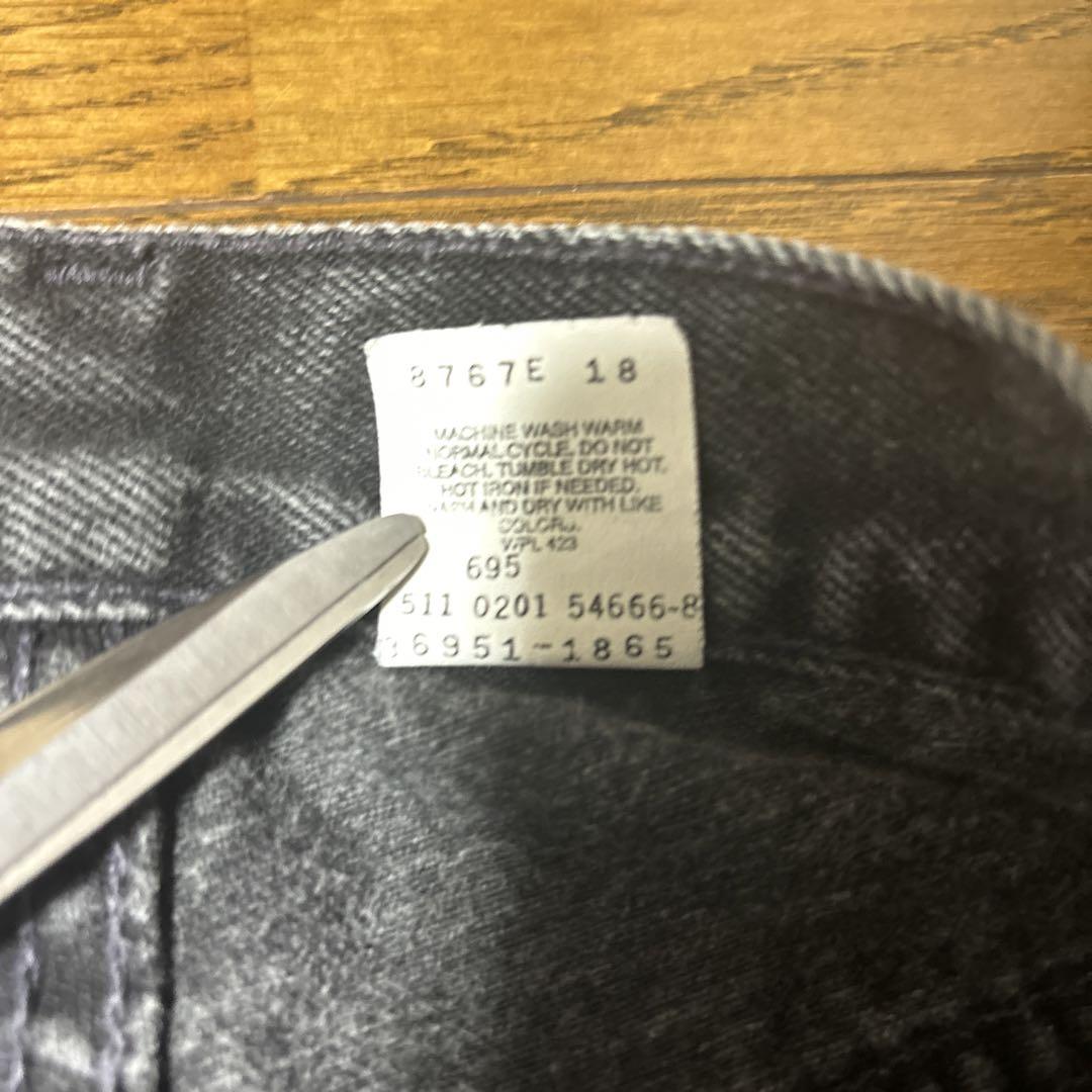 Levi's 550 00s 後染めブラック デニムショーツ usa製
