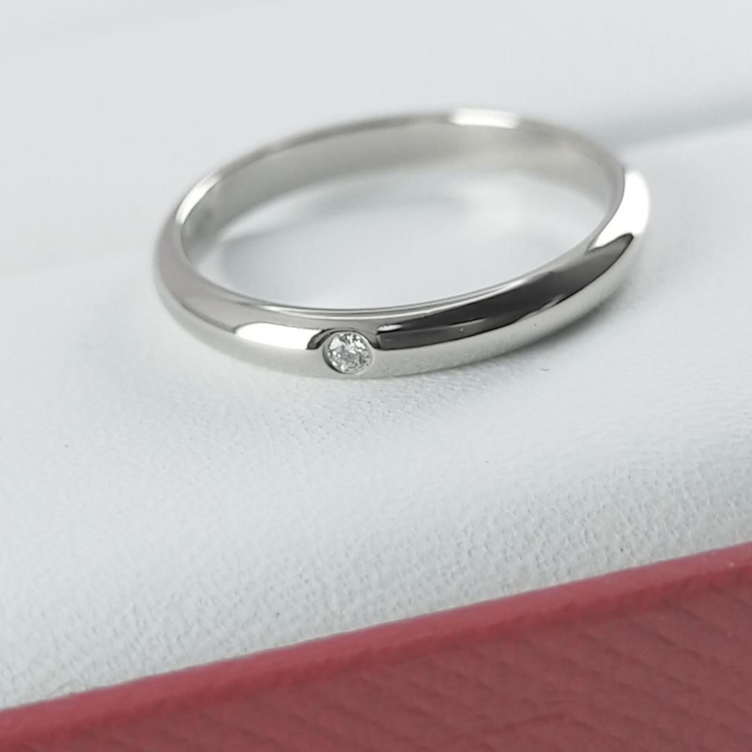 在庫一掃☆【Cartier】1895 プラチナ ダイヤ リング 10号