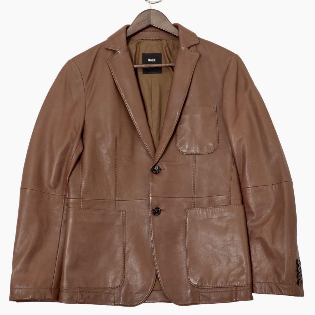 【希少】HUGO BOSS ラムレザー テーラードジャケット ヒューゴボス 13,800円