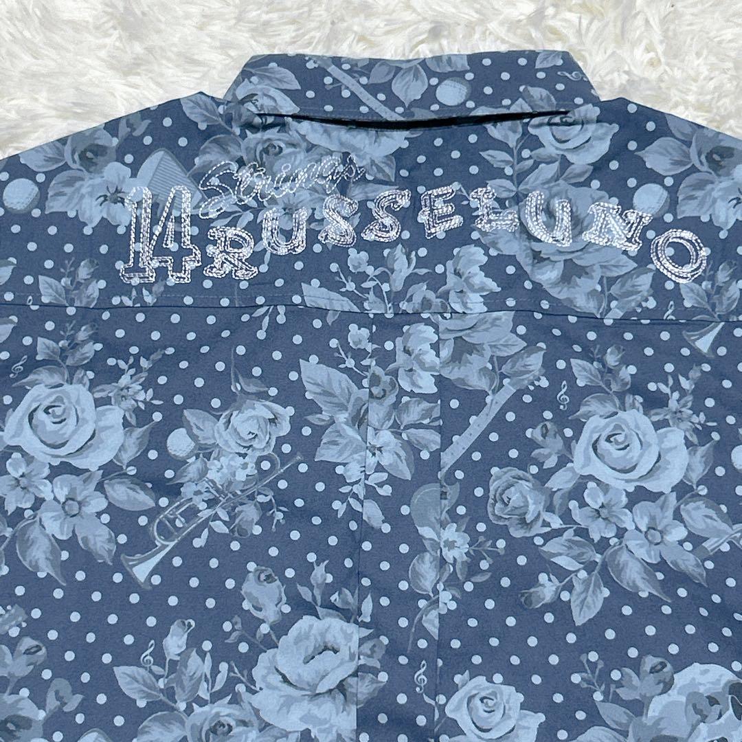 Russeluno ラッセルノ 半袖シャツ 花柄 水玉 ドクロ ドット