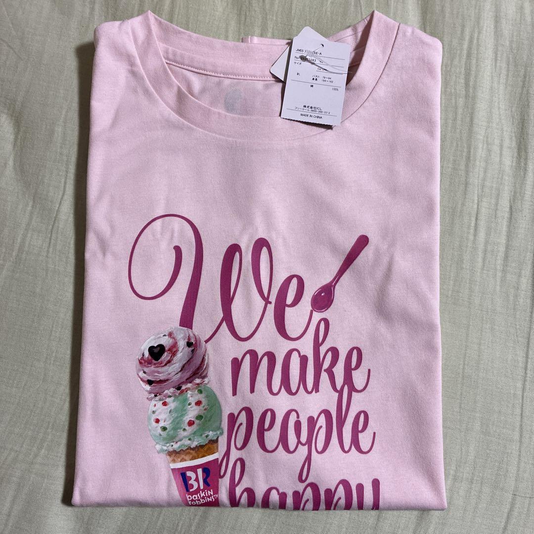 サーティワン アフタヌーンティー プリントTシャツ ライトピンク Mサイズ