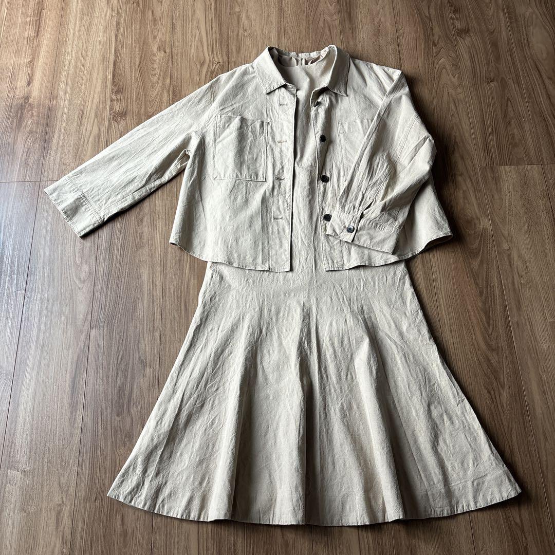 mila owen リネン ワンピース ジャケット セットアップ