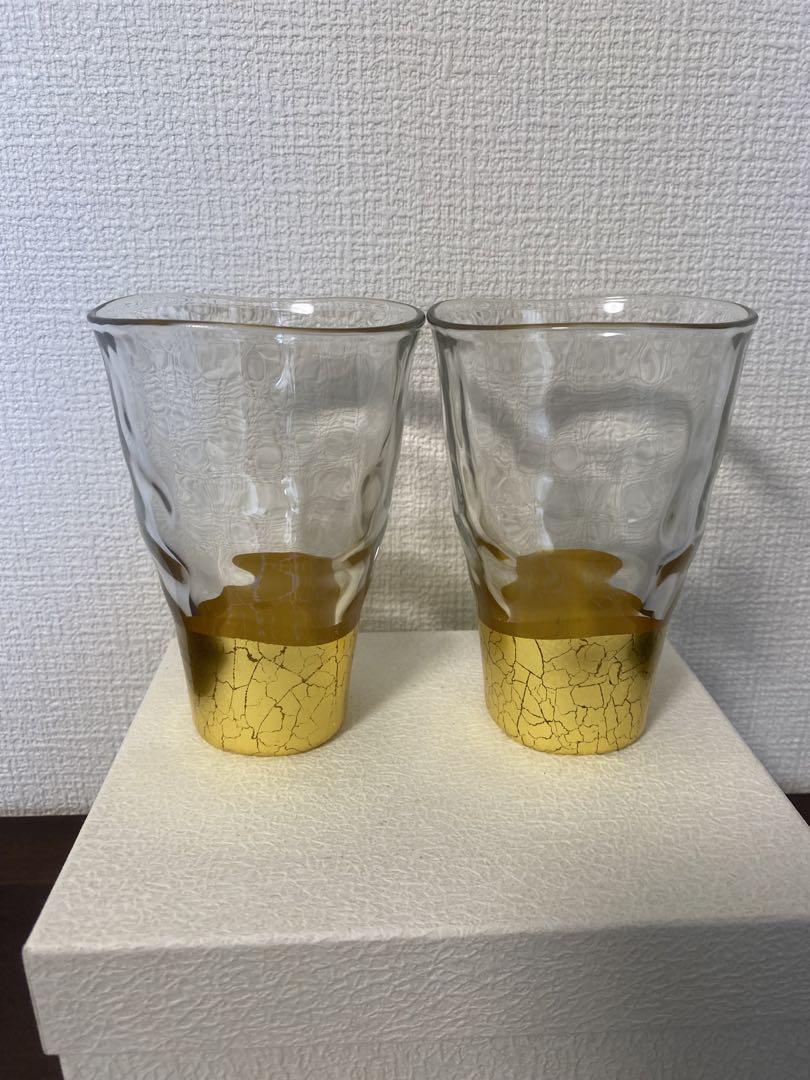 箔一（はくいち）貫入　タンブラー　グラス　2個セット