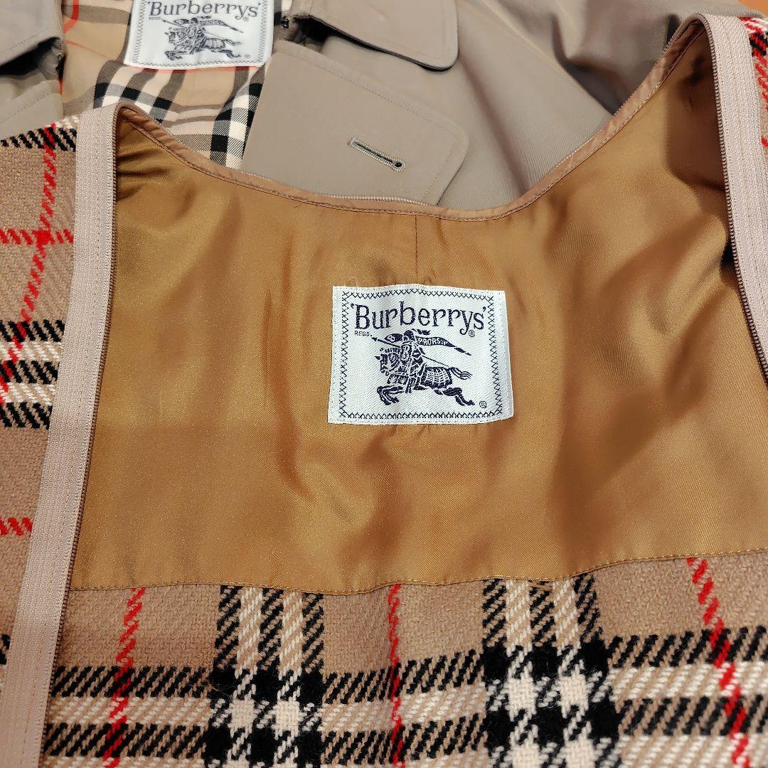 Burberrys トレンチコート カーキグレー チェック柄ライナー付き
