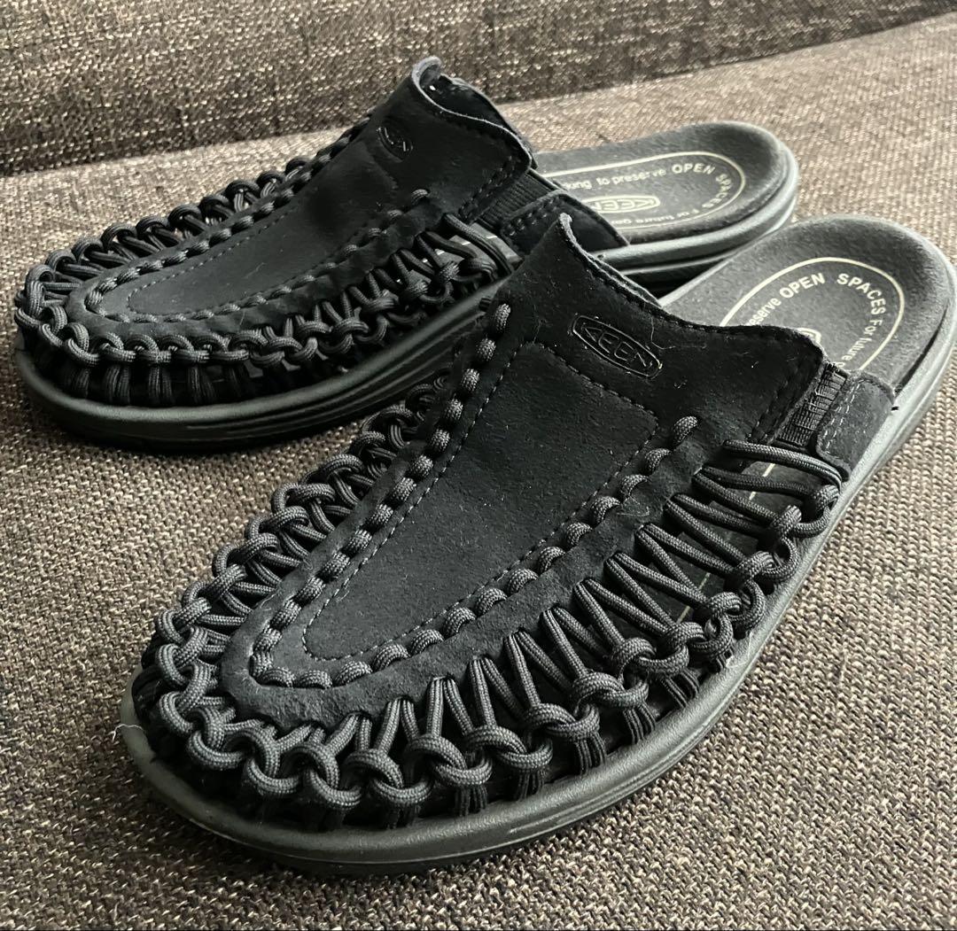 【美品】KEEN キーン　ユニーク2 スライド　サンダル 黒 24.5cm
