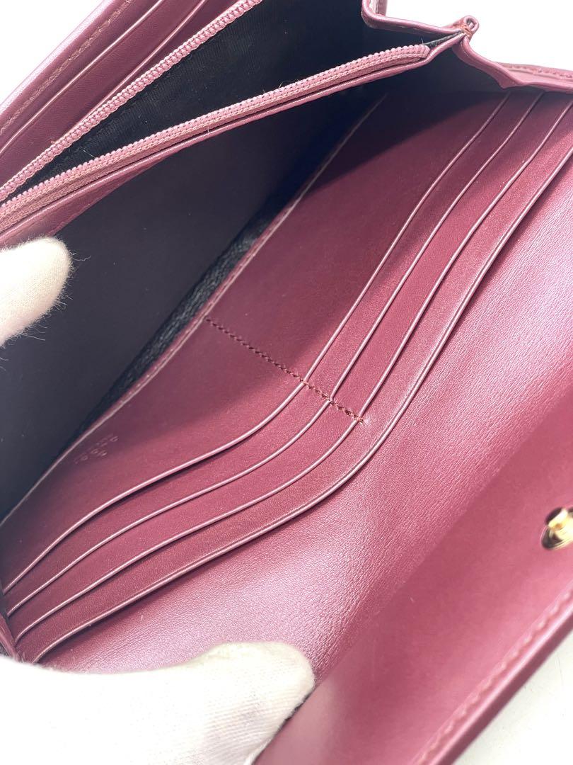 極美品 GUCCI グッチ 長財布 GG ハート リボン レディース