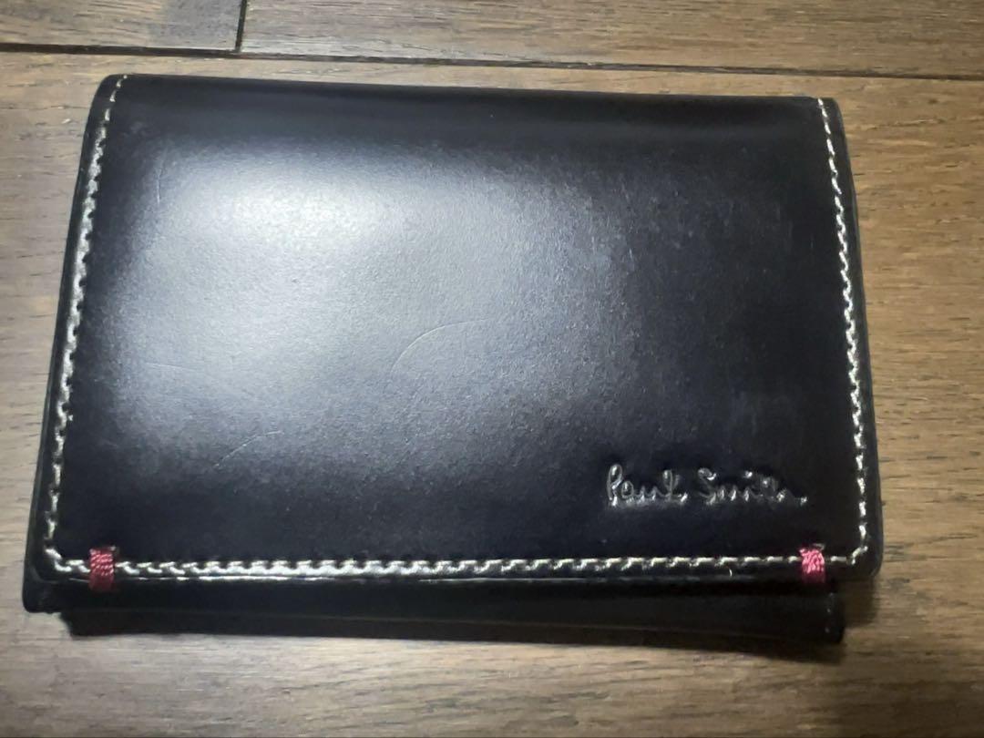美品】Paul Smith コードバン 名刺入れ ブラック 総革仕上げ