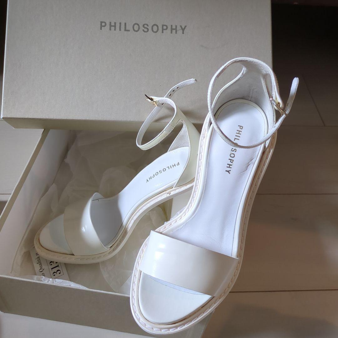 PHILOSOPHY ホワイトヒールサンダル 35
