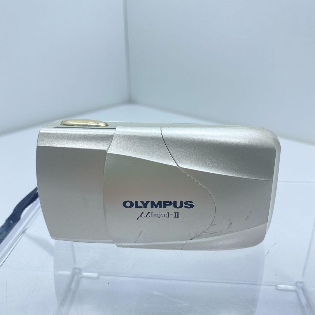 美品OLYMPUSオリンパス μ mju ii 35mm f2.8 AF 動作品