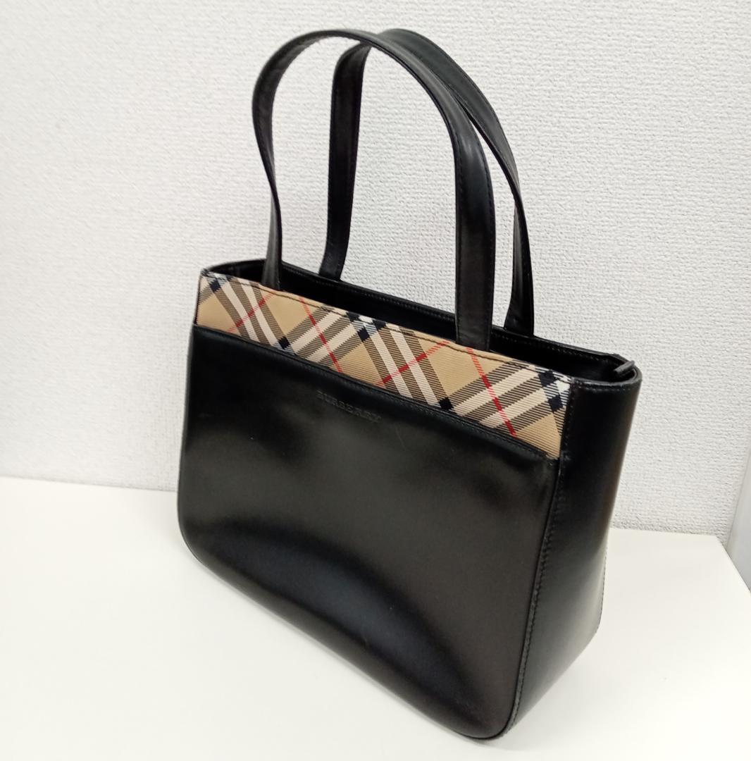 【NEW限定品】 良品✨バーバリーロンドン ハンドバッグ ノバチェック レザー バッグ