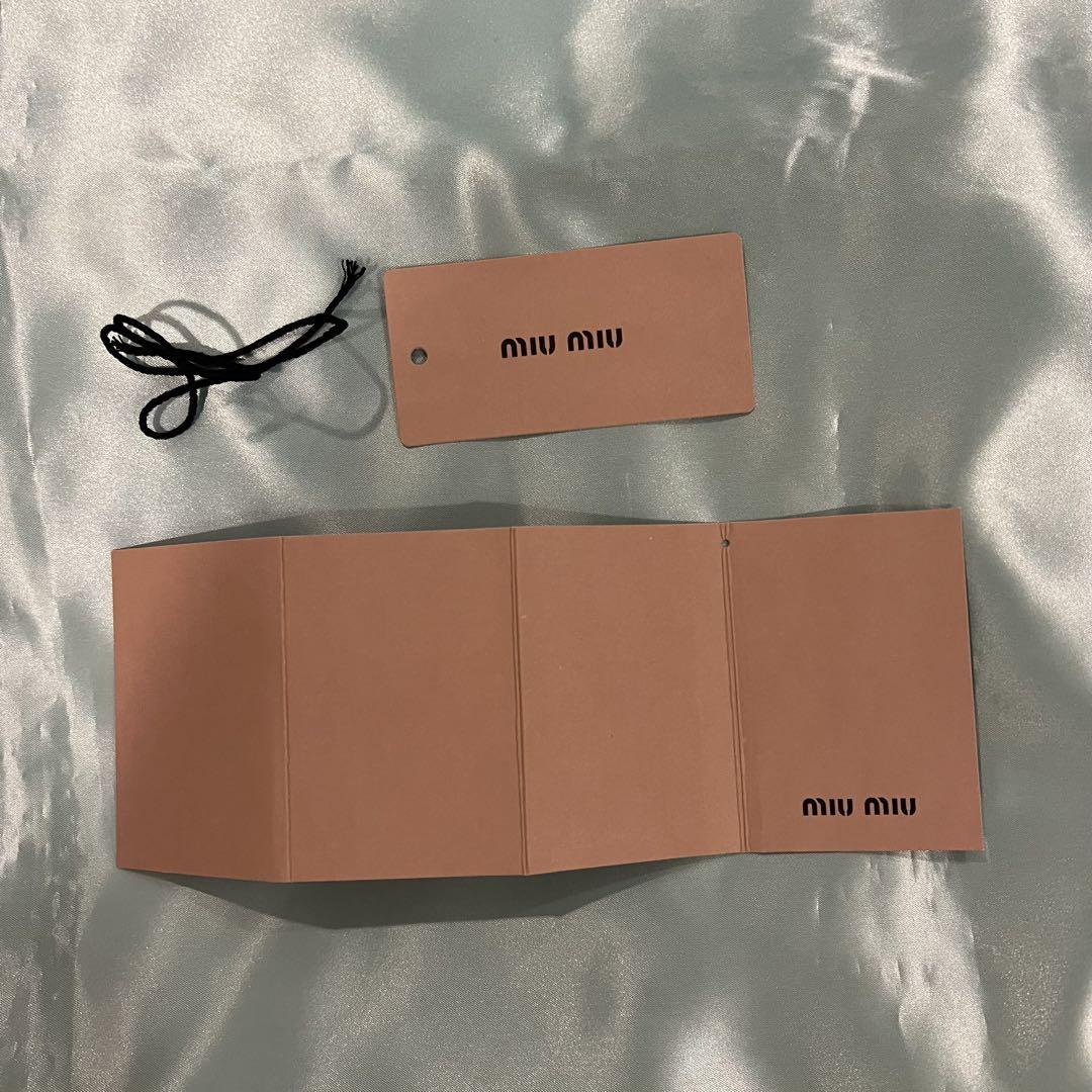 【新品】miumiu ストライプ コットンシャツ クロップド丈