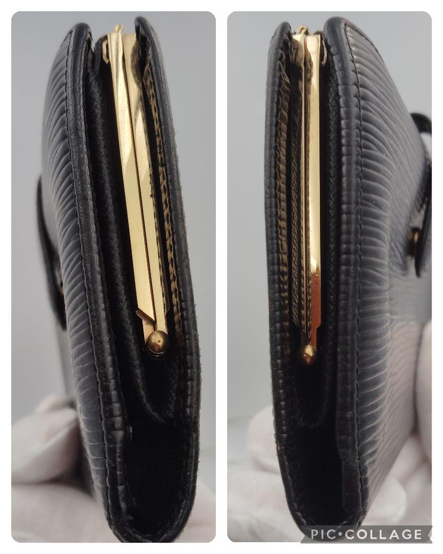 ルイヴィトン LOUIS VUITTON ヴィエノワ 財布 がま口 エピ 黒 LOUIS VUITTON ルイ ヴィトン がま口 長財布 エピ