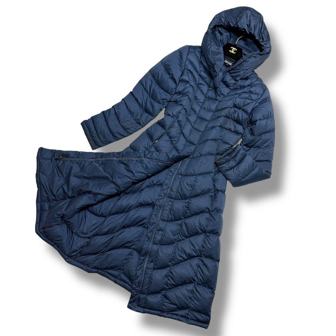 パタゴニア 98 Patagonia キルティング ダウンロングコート ネイビー