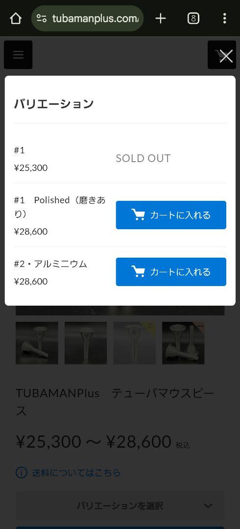 TUBAMANPlus チューバ マウスピース #2 美品 テューバ