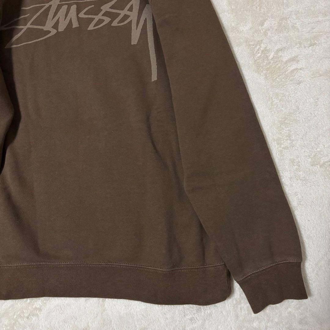 stussy ステューシー　プルオーバー パーカー　フーディ　茶色　バックログ