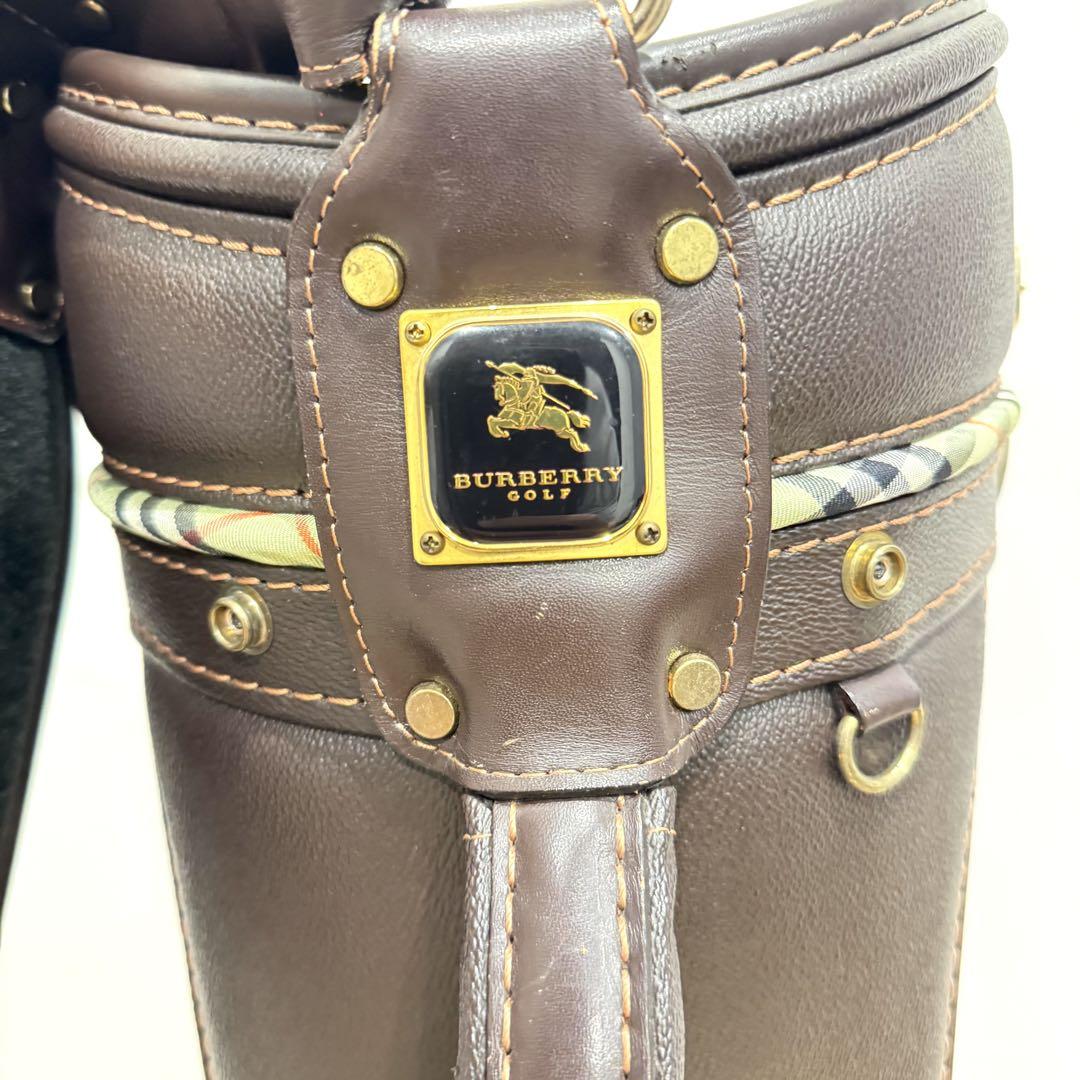 希少廃盤】 BURBERRY バーバリー ブラウンレザー キャディバッグ