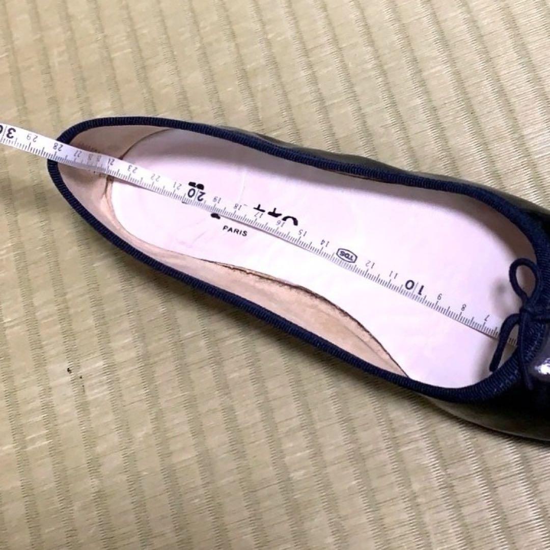 レペット　サンドリオン　バレエシューズ　ネイビー　エナメル　38