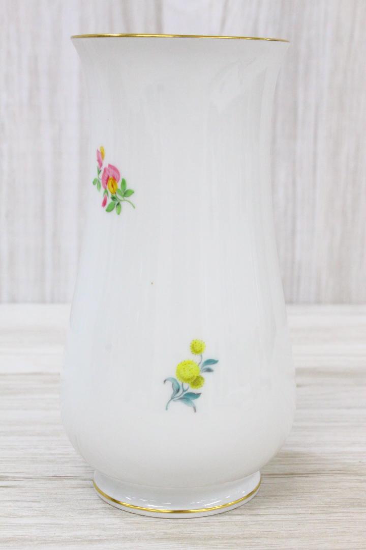 ▲希少  Meissen マイセン フラワーベース 花瓶 花文 金彩