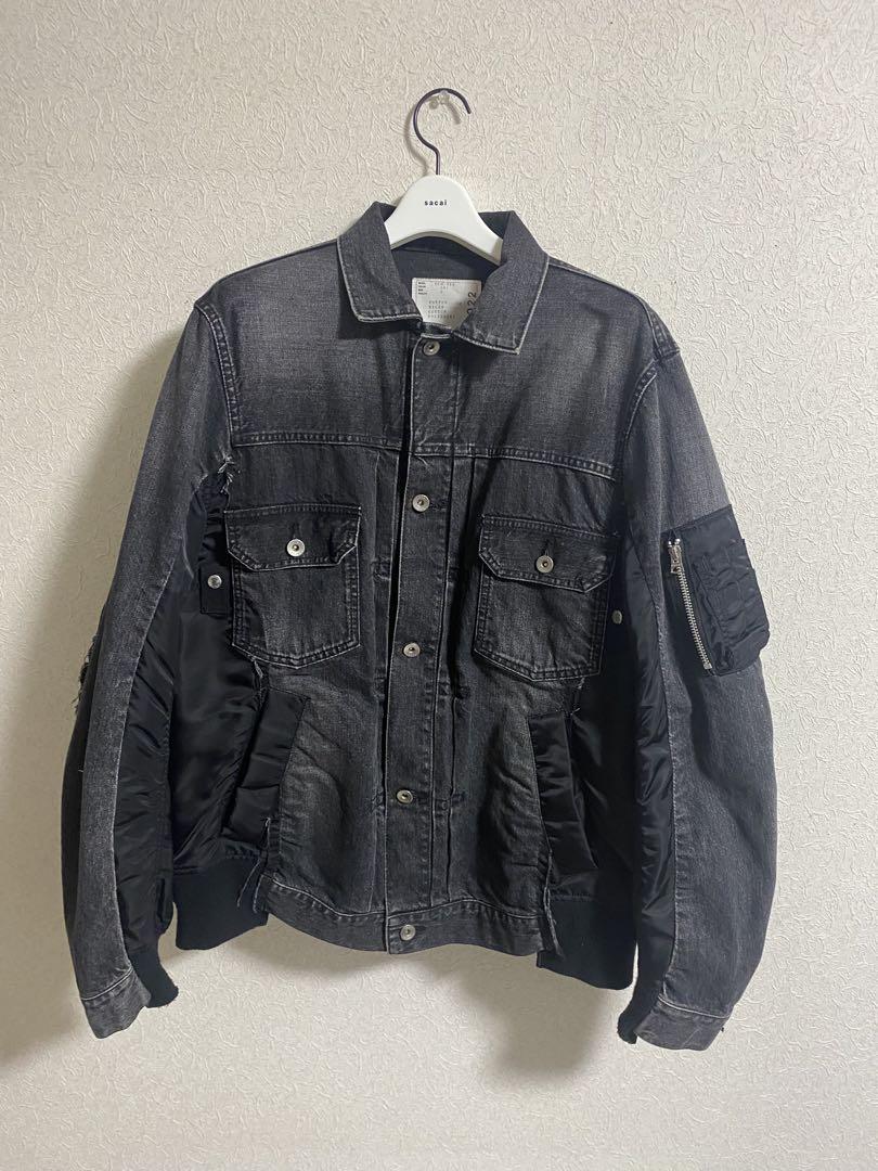 Sacai Denim x Nylon Twill Jacket 美品 国内より1WEEK【sacai】Denim x Nylon Twill Jacket (sacai