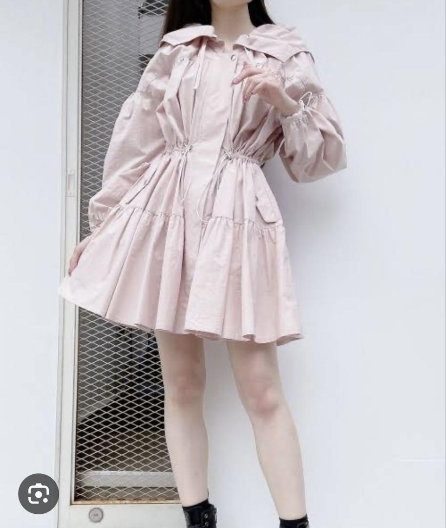 lilLilly セーラーモッズコート ピンク