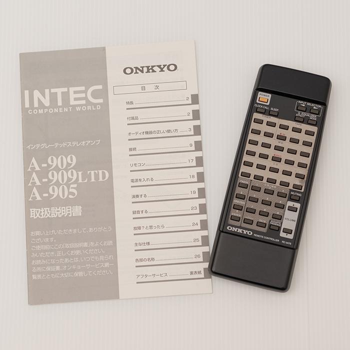 ONKYO A-905【ワンオーナー/リモコン付】オンキョー プリメインアンプ