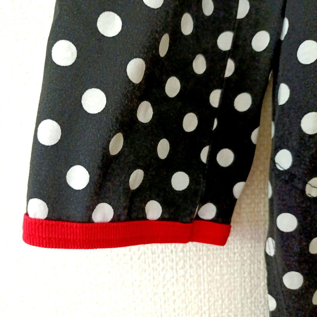 マリメッコ ドット 7分袖 ワンピース M グリーン系 marimekko