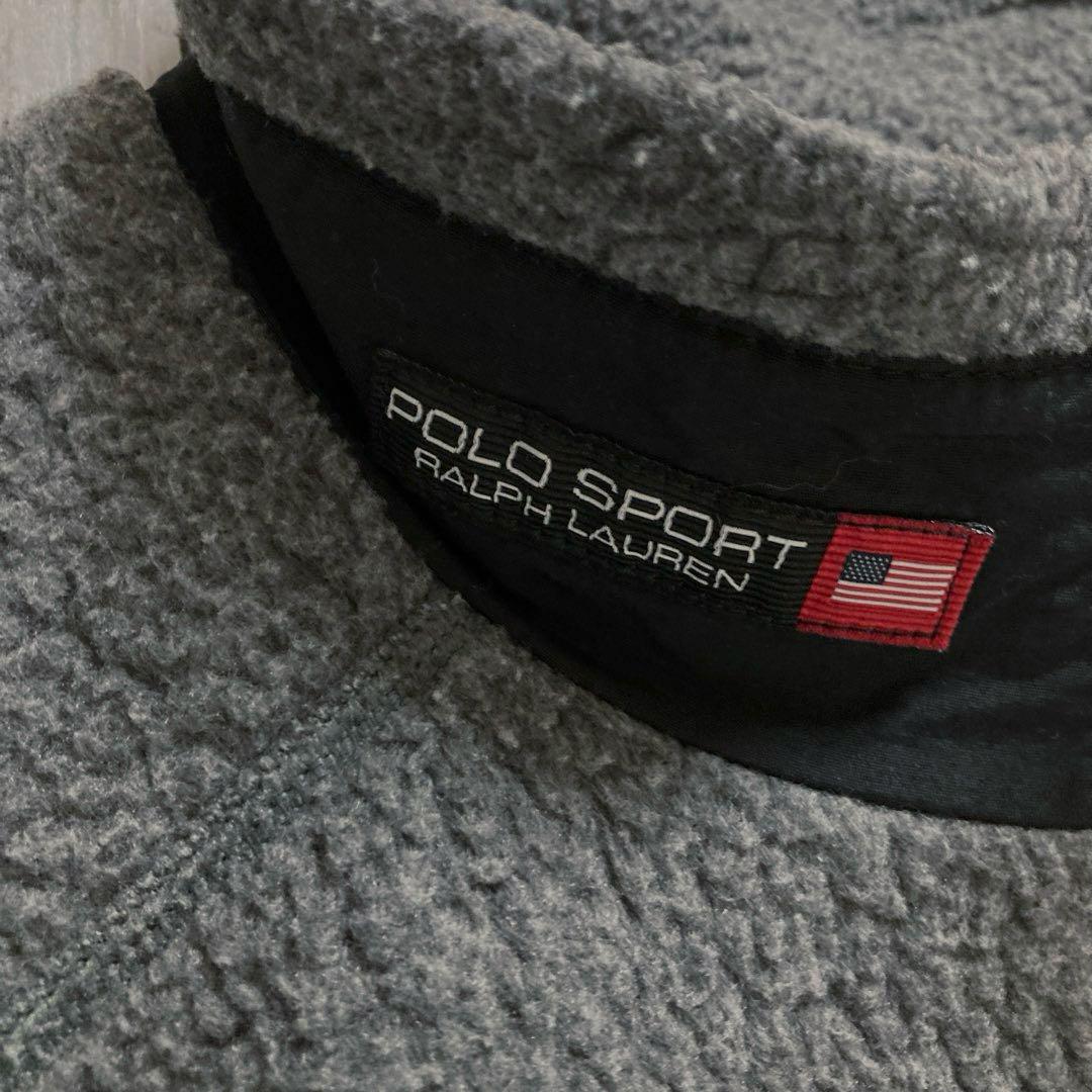 90sヴィンテージUSA製古着POLO SPORTポロスポーツフリースベストXL
