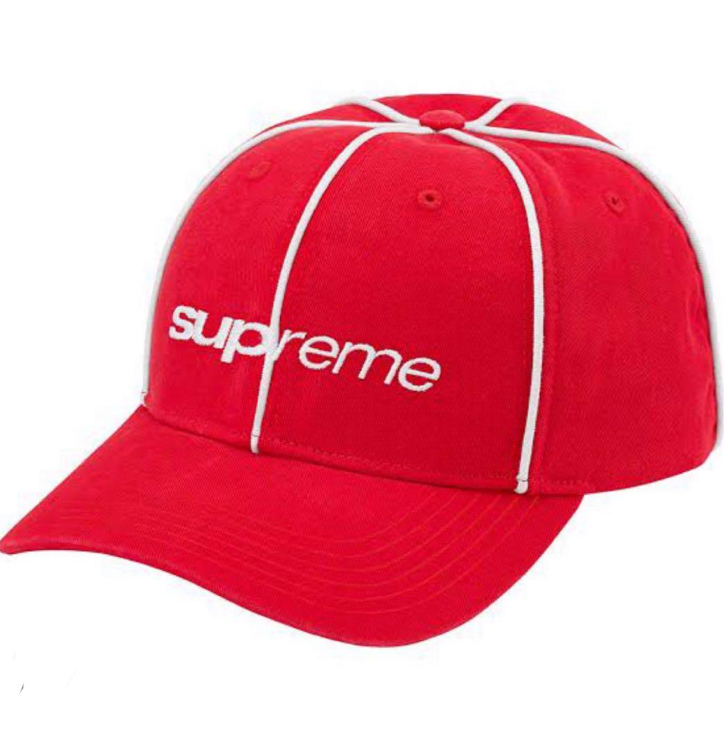 帽子 supreme baseball Piping 6-Panel cap