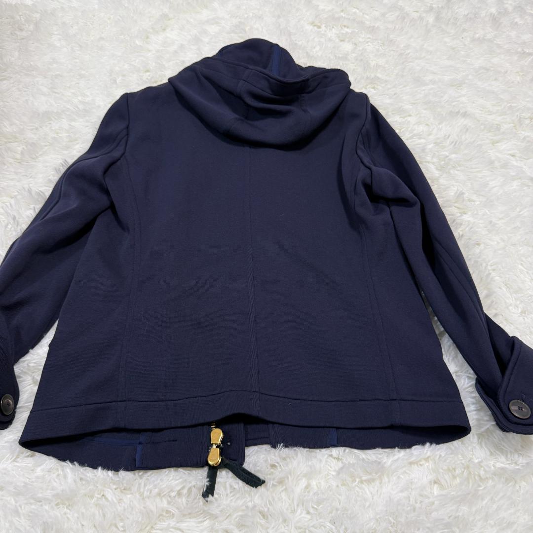 【最高級ライン】ジョルジオアルマーニ フーデッドブルゾン ダブルジップ ネイビー 【最高級ライン】ジョルジオアルマーニ フーデッドブルゾン ダブルジップ ネイビー