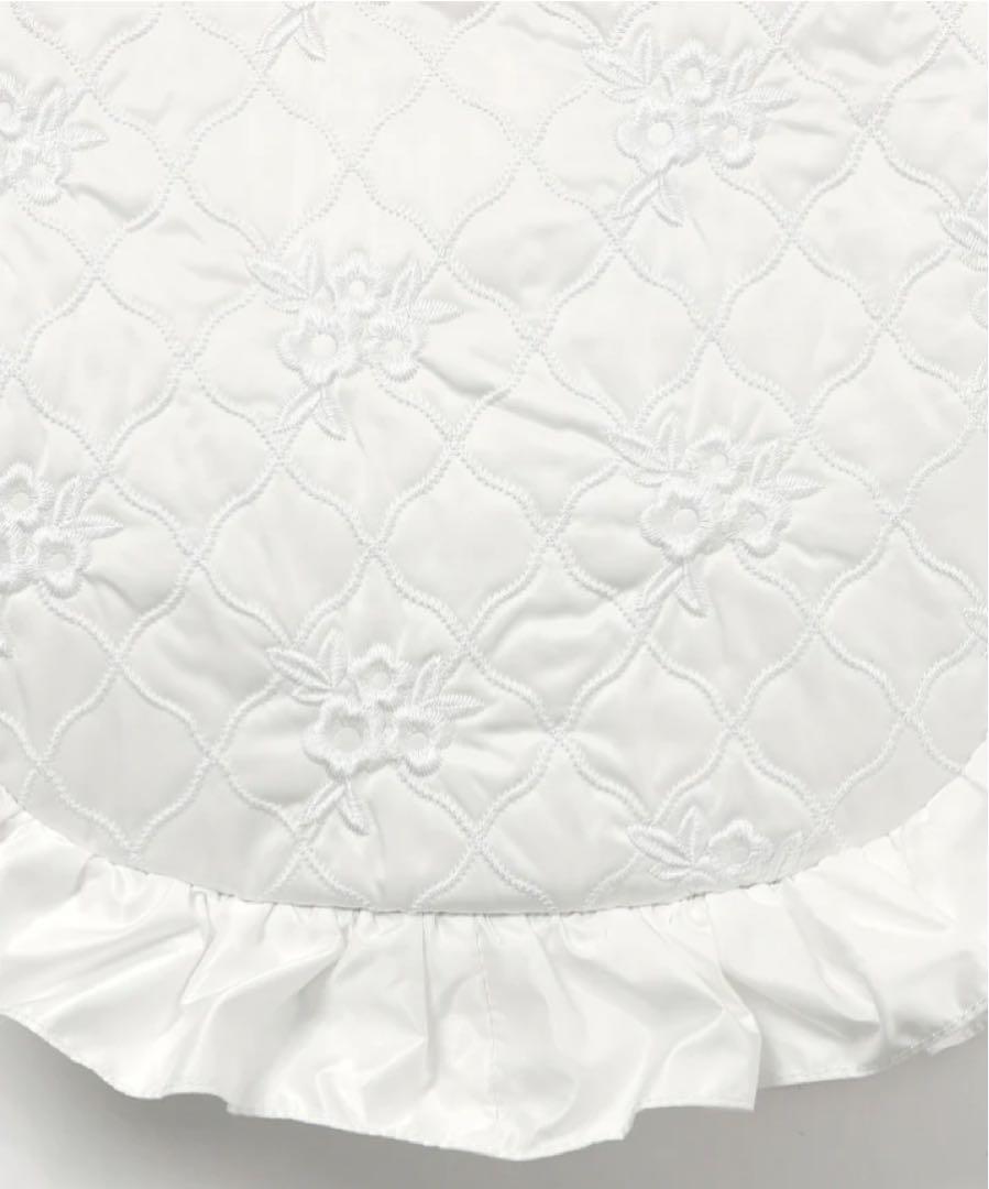 バッグ flower wave quilting tote (white)