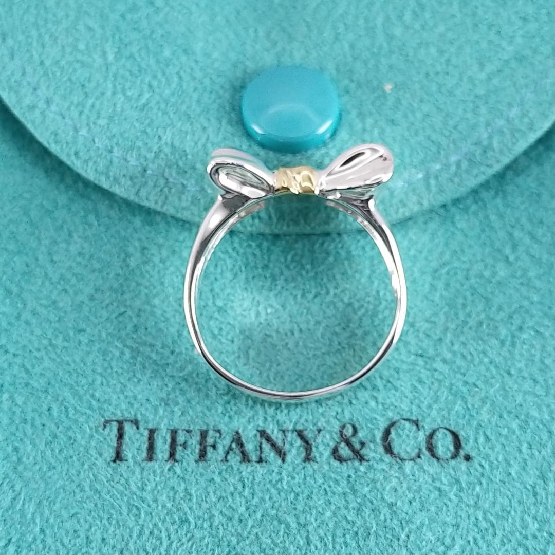 ★SALE★【TIFFANY&Co.】リボン　コンビ　リング　１１号　1906