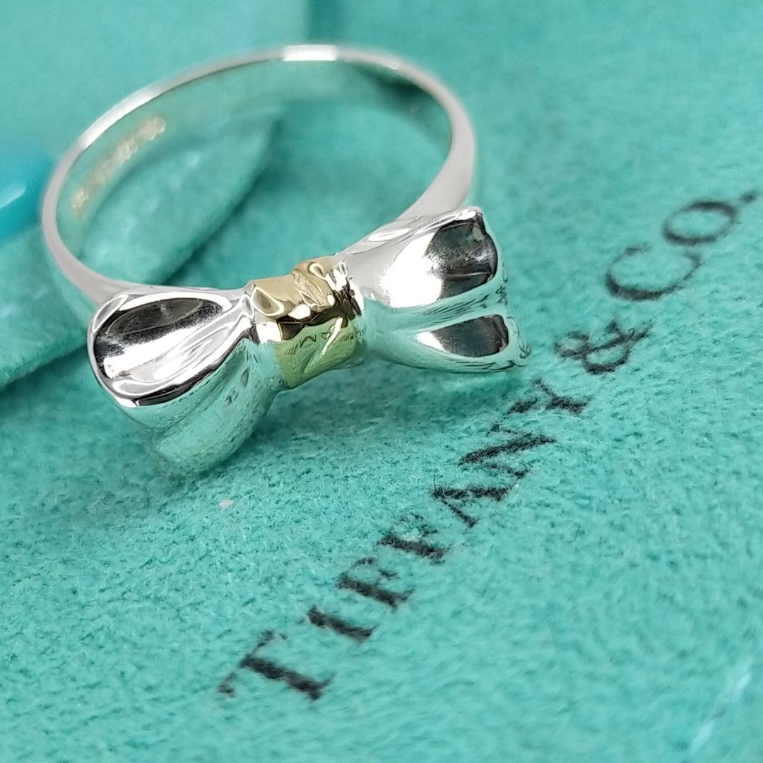 ★SALE★【TIFFANY&Co.】リボン　コンビ　リング　１１号　1906