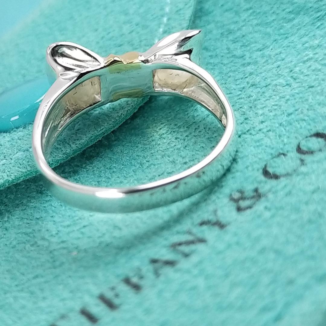 ★SALE★【TIFFANY&Co.】リボン　コンビ　リング　１１号　1906