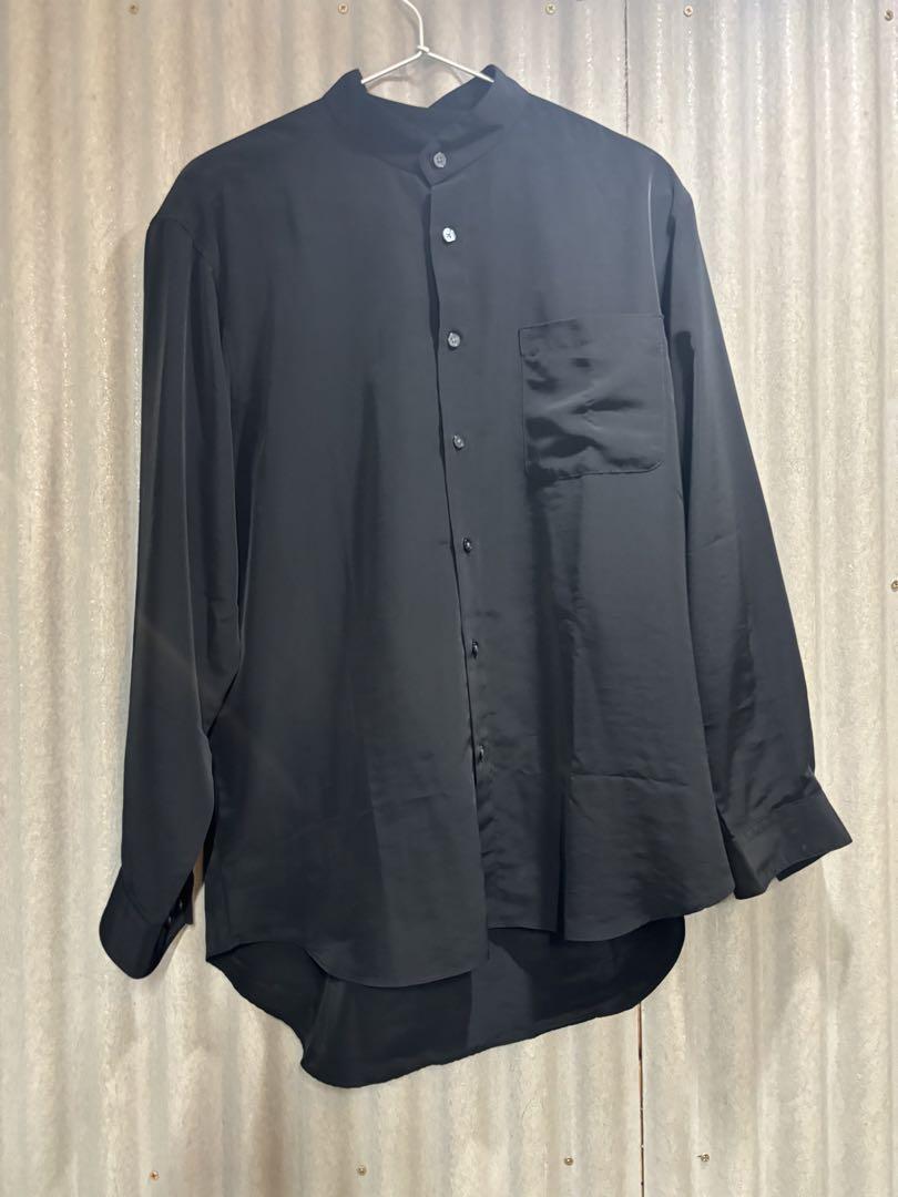 CABaN キャバン　トゥモローランド　シャツ　黒　ブラック　ノーカラーシャツ