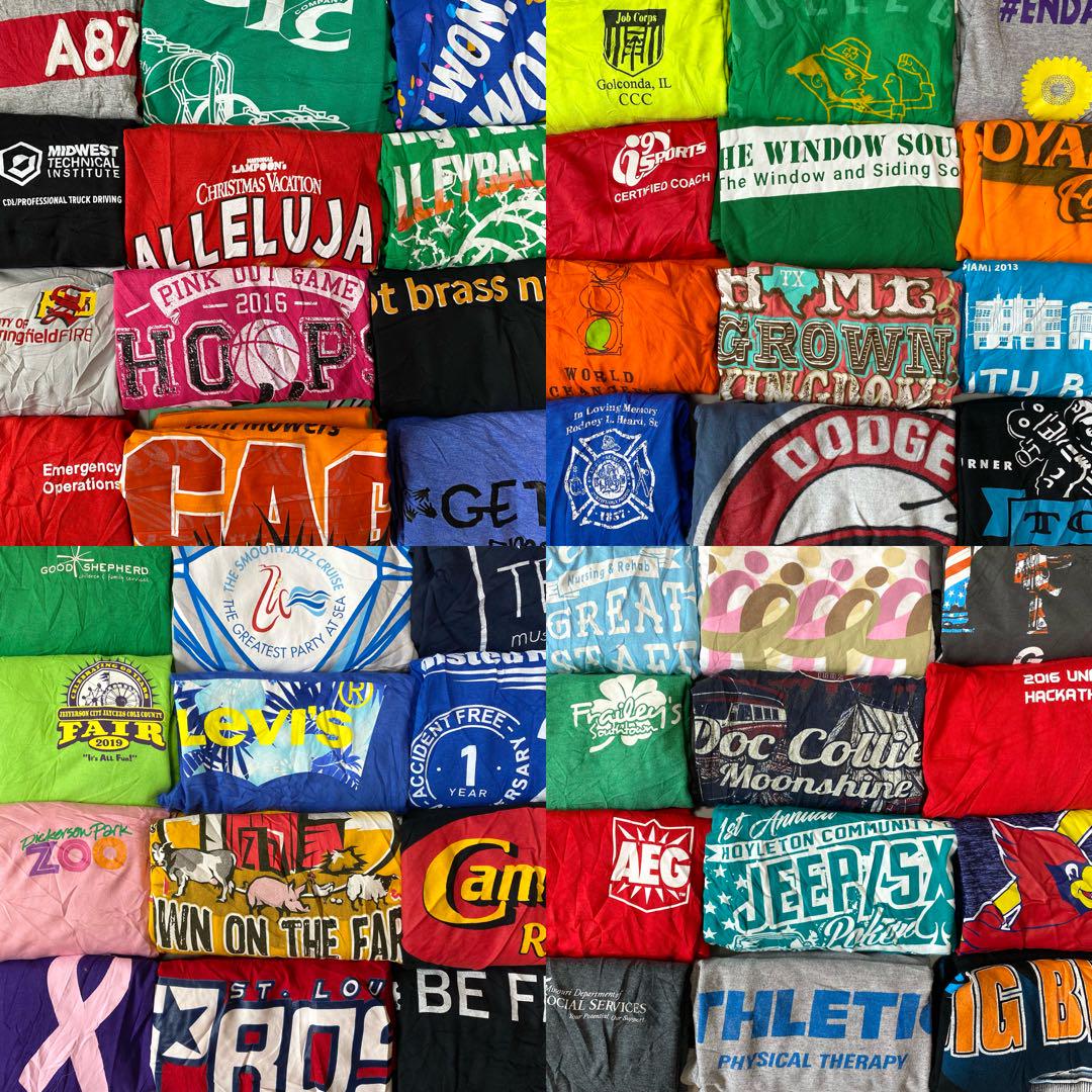 【超お買い得！】 USA古着 メンズ BIGサイズ カラーTシャツ プリント 48枚まとめ売り トップス