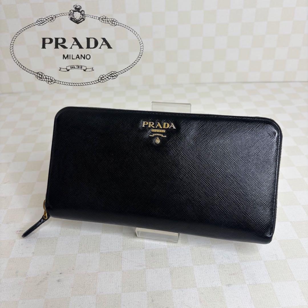 極美品　PRADA プラダ　財布　ラウンドファスナー　M08