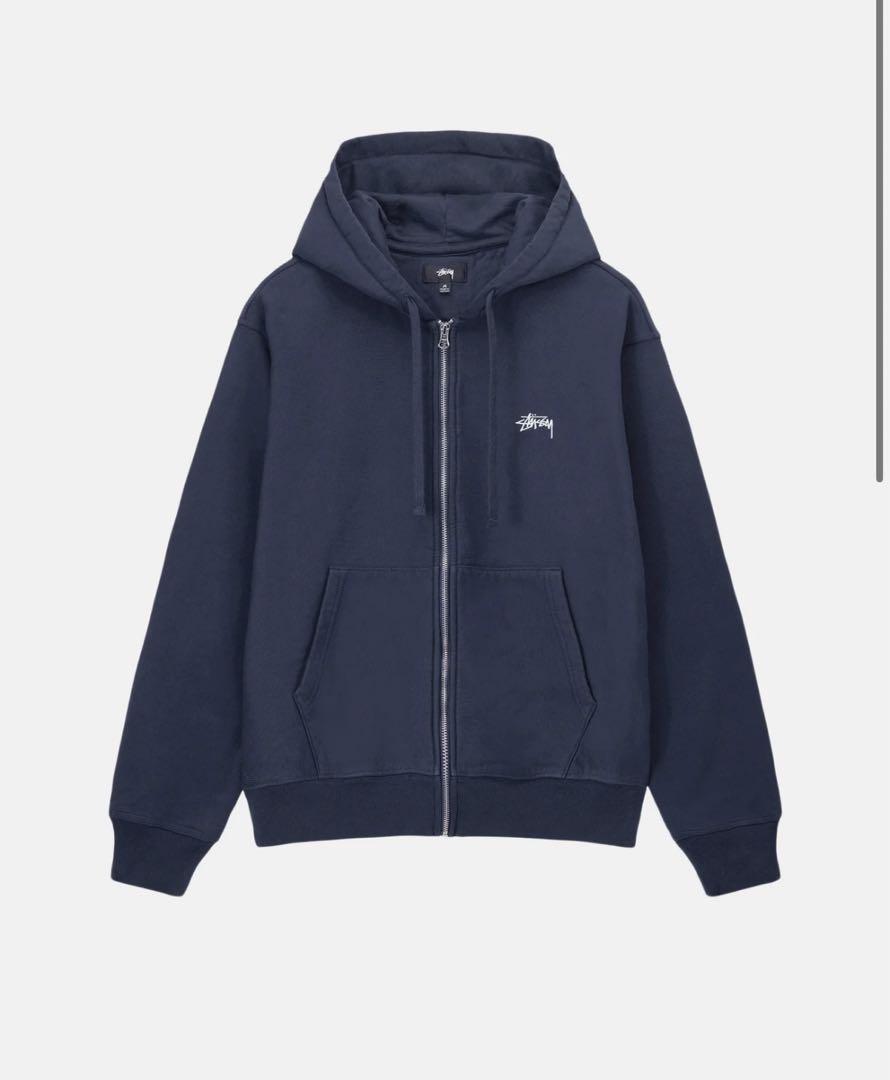 stussy ジップパーカー　STOCK LOGO ZIP HOODIE