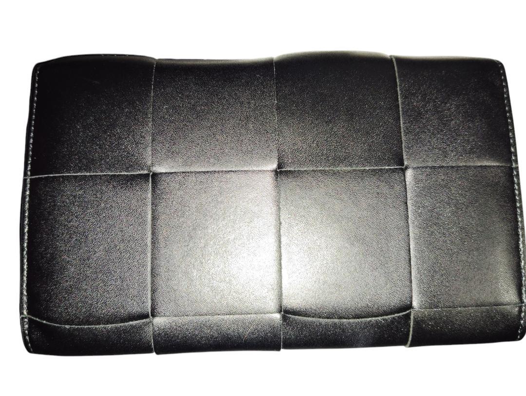 ボッテガ・ヴェネタ ロングウォレット メンズ BOTTEGA VENETA 黒