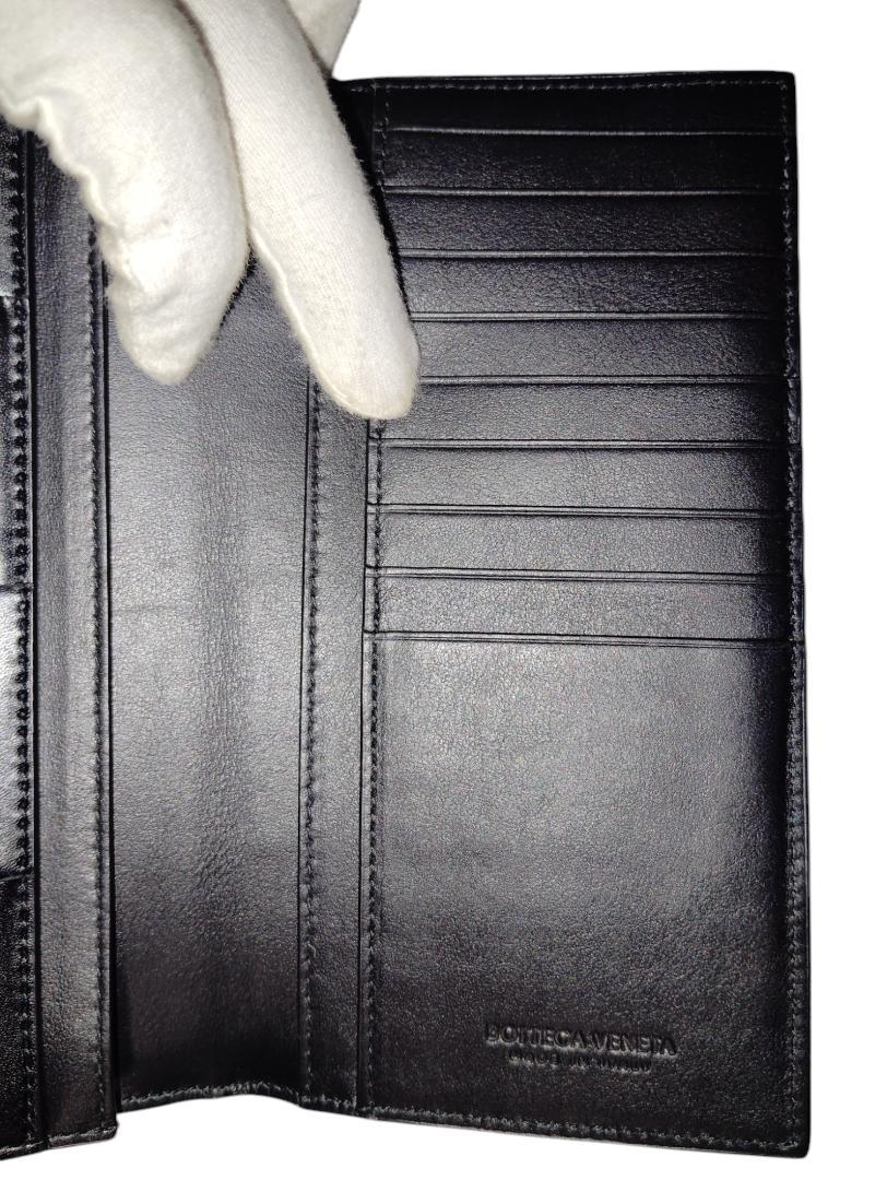 ボッテガ・ヴェネタ ロングウォレット メンズ BOTTEGA VENETA 黒