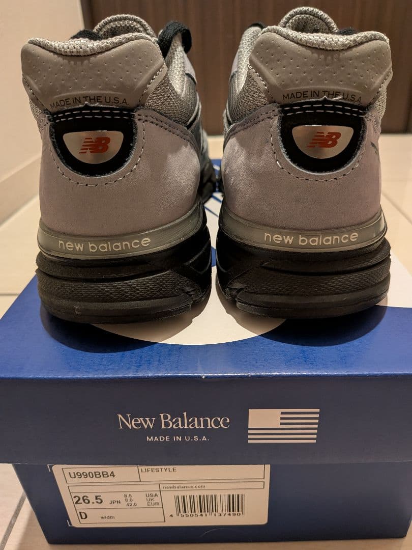希少数量限定（美品） ニューバランス U990BB4 アークティックグレー