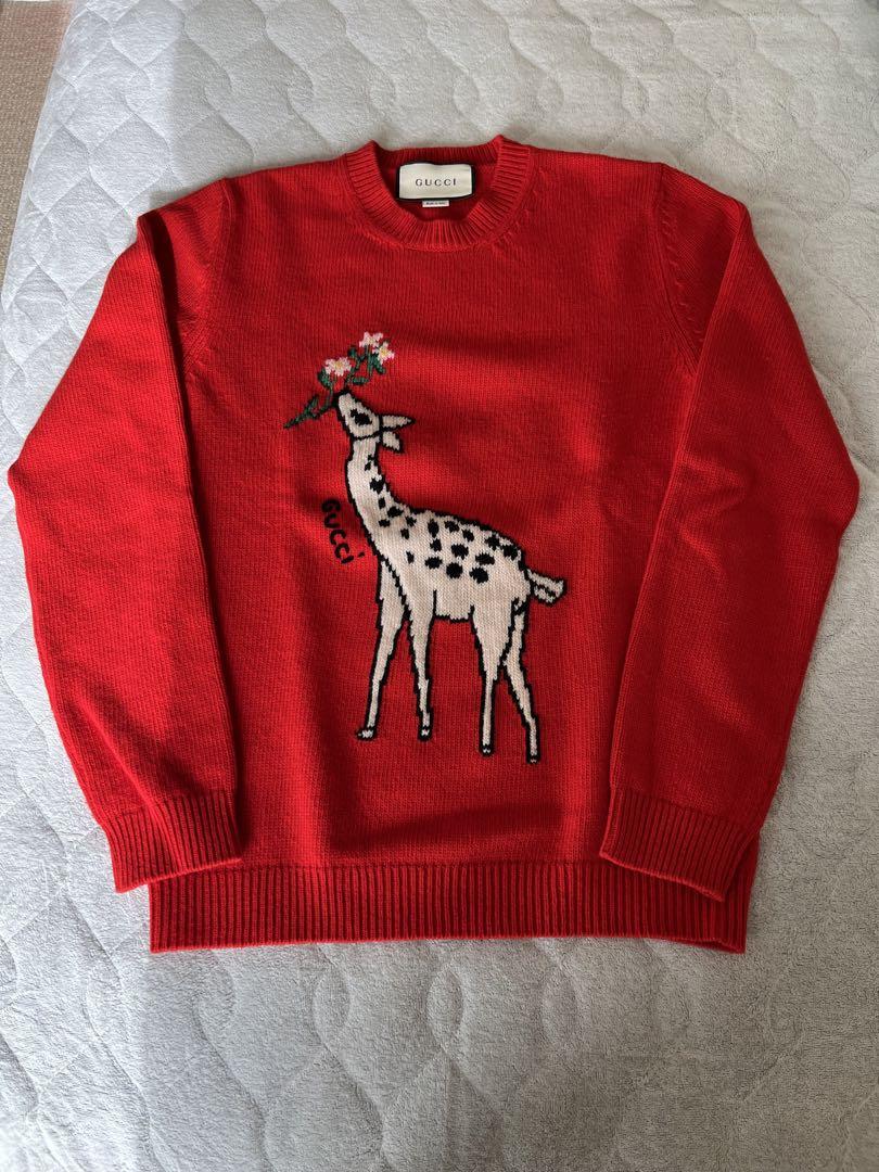 GUCCI 【Sサイズ】セーター モヘア ニット ネコ アニマル 刺繍