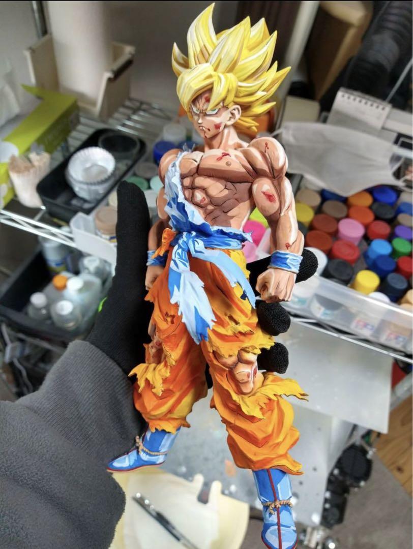 ドラゴンボール 孫悟空 フィギュア 一番くじ C賞 リペイント 二次元 ドラゴンボール 超サイヤ人 孫悟空 リペイント フィギュア 一番