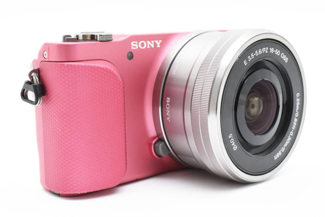 シャッター数1750回 SONY NEX-3N ピンク レンズセット