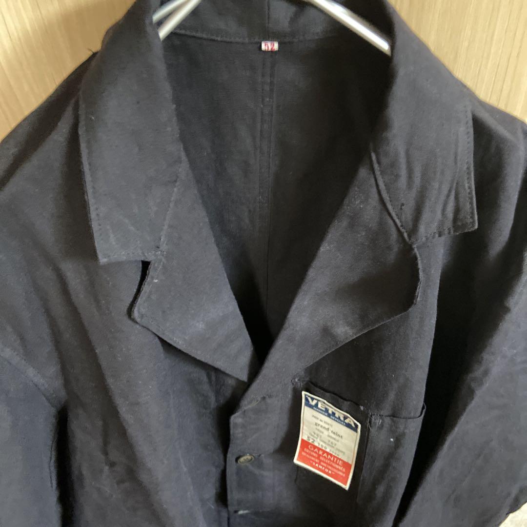 40-50s VETRA Black Linen (Metis)マキニョンコート