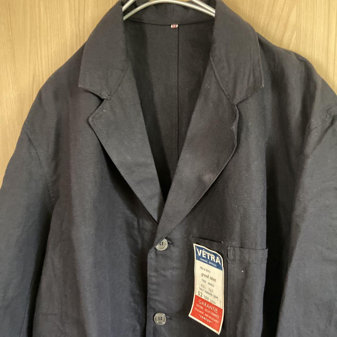 40-50s VETRA Black Linen (Metis)マキニョンコート