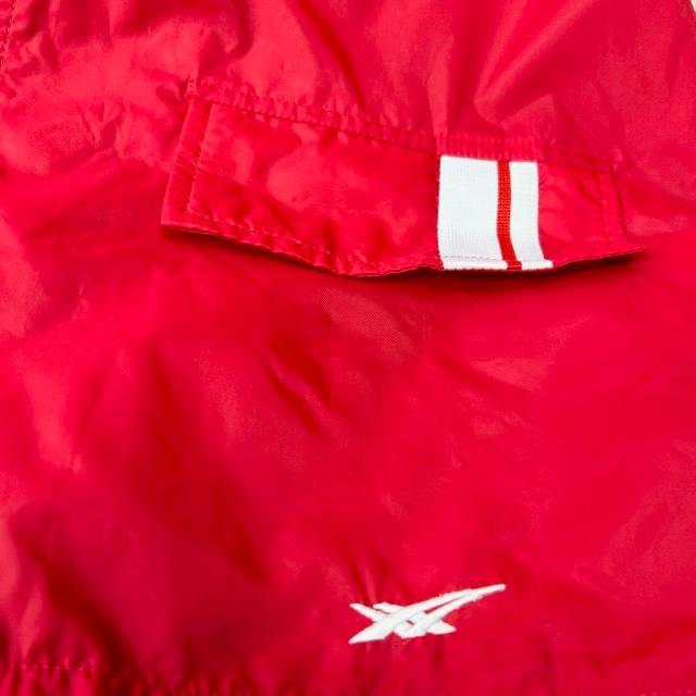 国産レトロ古着 70s～80s 初期 asics ナイロンジャケット 赤 昭和