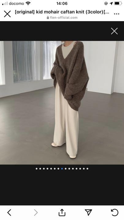 低価新作登場 FLEN kid mohair caftan knit ej3Bx-m94934648563 originalニット 正規店人気